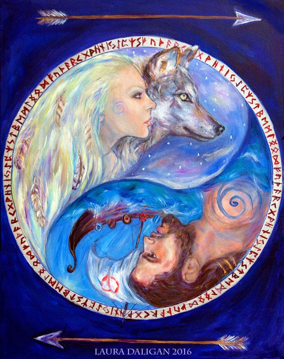 The marriage of Njord and Skadi
